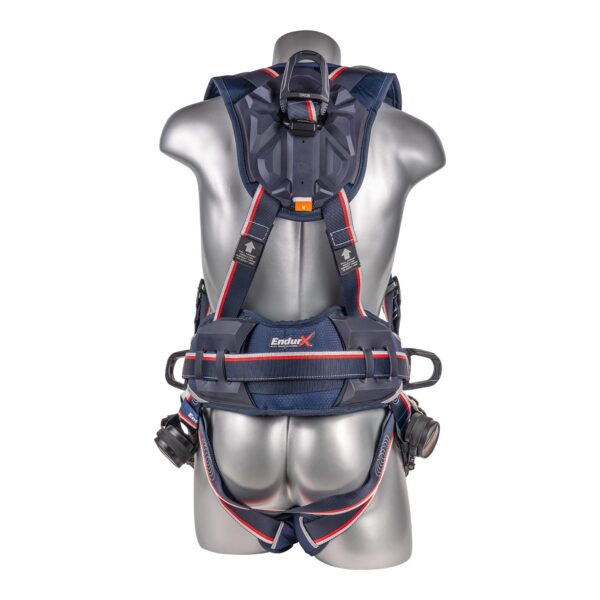 KStrong® EndurX™ 5-Point Full Body Harness, Abrasion Resistant Shoulder Pad, Premium Work Positioning Waist Pad w/Removable Tool Belt, Deluxe Leg Pads, Enhanced Dorsal D-ring Plus™, Front D-ring, Side D-rings, Premium Adjusters, Trauma Relief Straps, QC Chest, TB Legs (SS), All Aluminum Hardware (ANSI) - Image 3