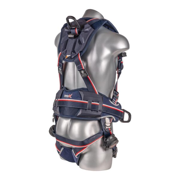 KStrong® EndurX™ 5-Point Full Body Harness, Abrasion Resistant Shoulder Pad, Premium Work Positioning Waist Pad w/Removable Tool Belt, Deluxe Leg Pads, Enhanced Dorsal D-ring Plus™, Front D-ring, Side D-rings, Premium Adjusters, Trauma Relief Straps, QC Chest/Legs, All Aluminum Hardware (ANSI) - Image 2