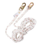 KStrong® 25 ft. Vertical White Polydac Rope Lifeline with Snap Hooks at Both Ends