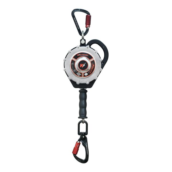 KStrong® BRUTE™ Sealed 25 ft. SRL with Stainless Steel Cable and Aluminum Swivel Carabiner Hook. Includes Aluminum Installation Carabiner and Tagline (ANSI)