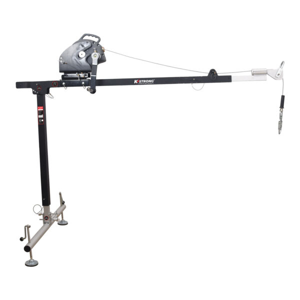 KStrong® Side Entry Davit Assembly Deluxe Kit with 60 ft. 3-way Rescue Retrieval SRL-R with Mounting Bracket